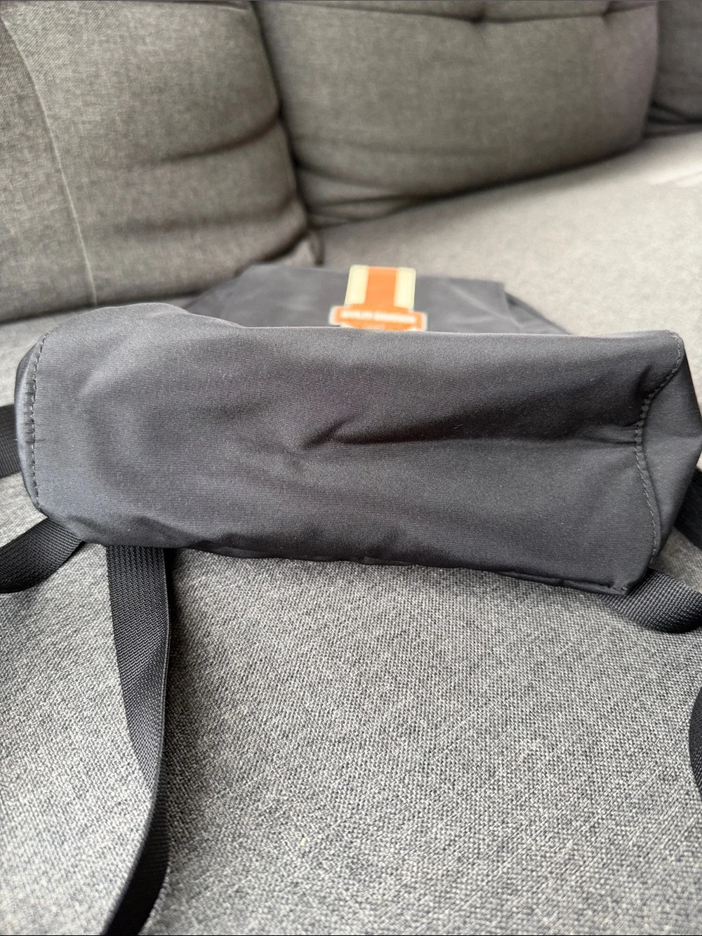 Harley-Davidson Black & Orange Nylon Mini Backpack Lightweight Motorcycle Bag